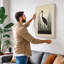 Wading Bird in Reeds Japandi - Wrapped Canvas-168999348-168999374
