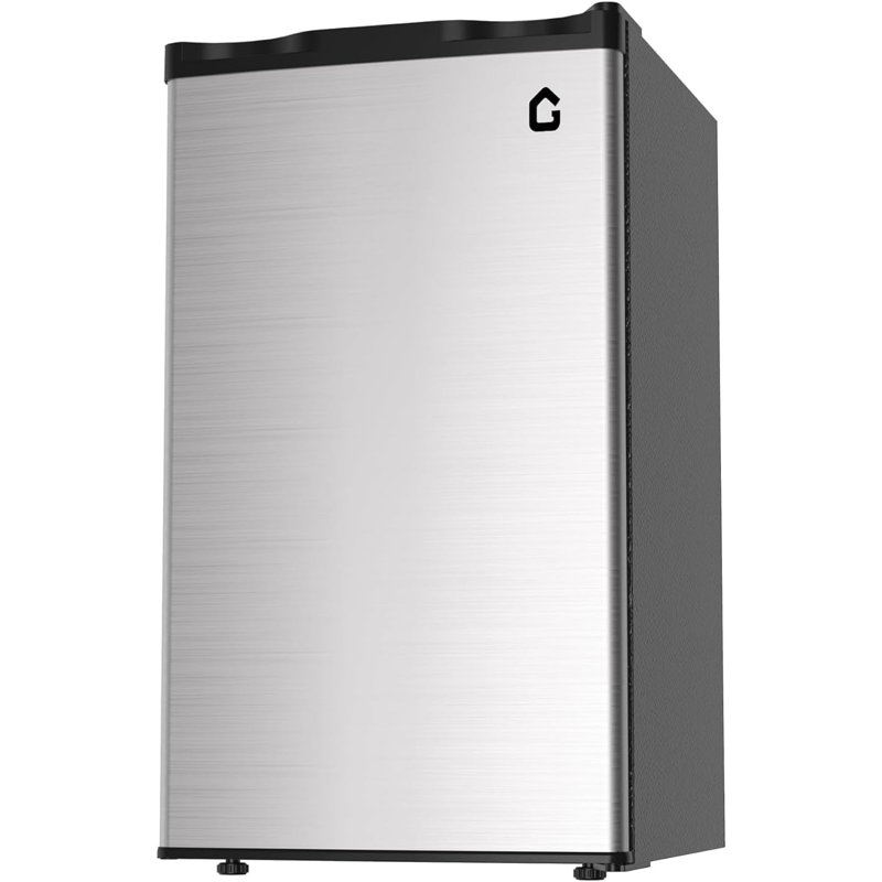 3.2 Cu.Ft Mini Refrigerator, Single Door Compact Fridge - Energy Efficient, Reversible Door,Quiet Operation with Adjustable Shelves for Dorm, Office, Bedroom, Kitchen, Bar Use