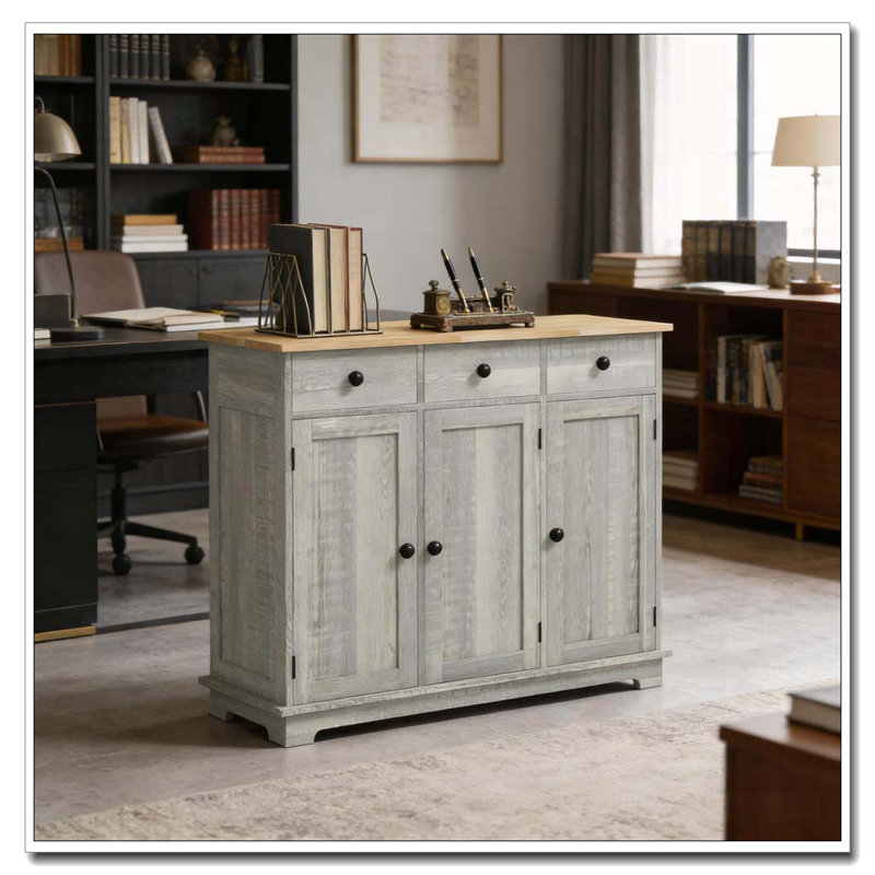 Armoire de rangement de plancher d'entrée avec conception anti-basculement, Gris