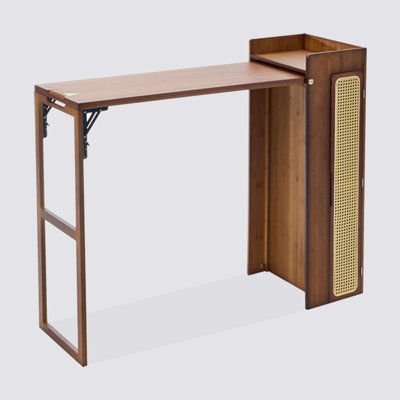 Luxury-Style Bamboo Wicker Rectangular Bar Table