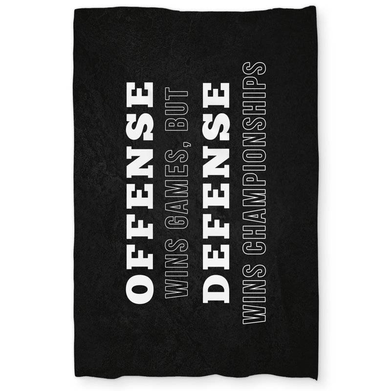 Offense Wins Games Black Duvet Cover | Hobbies Home Decor