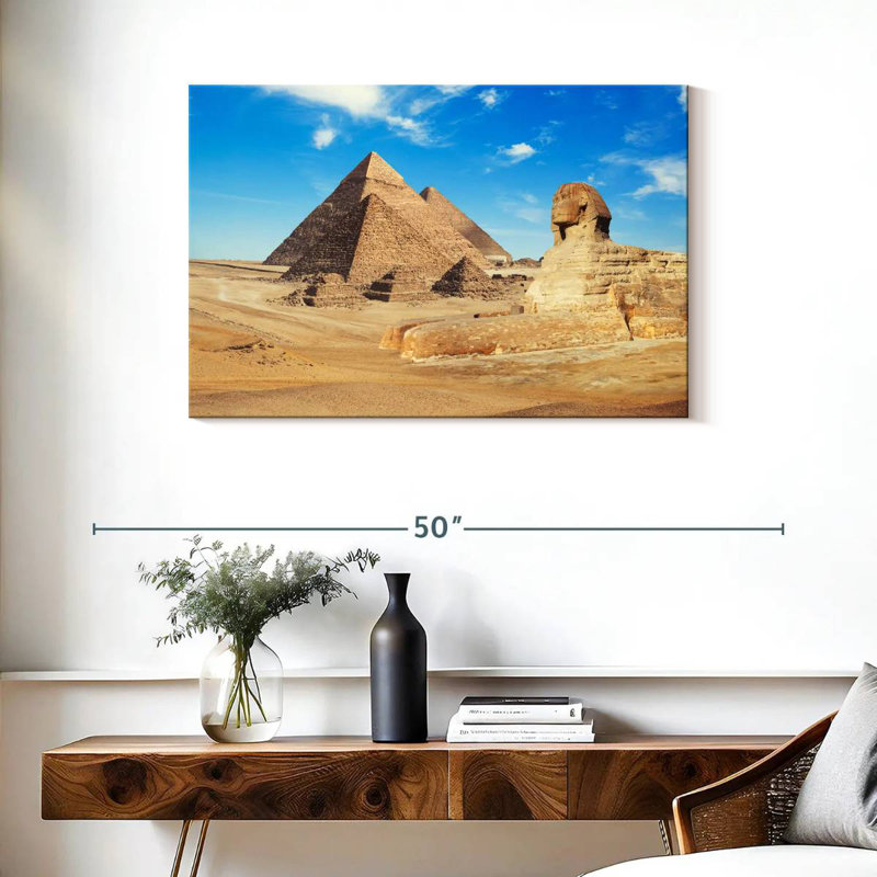 Adella, sphinx et pyramides de Gizeh, H 24 po x l 36 po