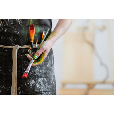 Woman Artist - Wrapped Canvas Print