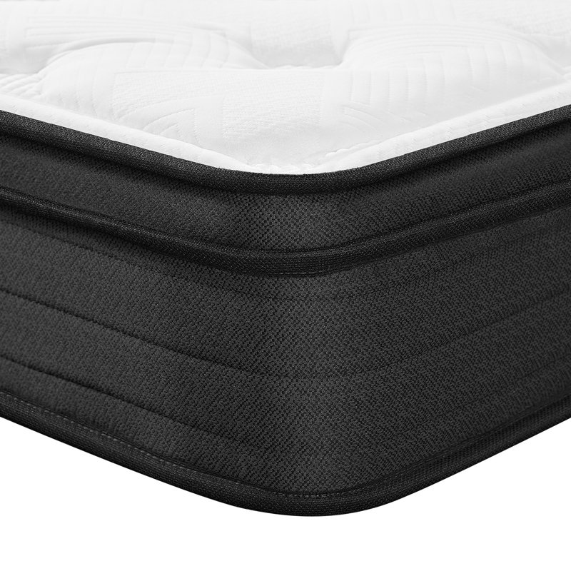 Pleine grandeur, matelas de 10 po, tissu tricoté 3D, mousse viscoélastique imprégnée de gel, respirabilité, matelas à fermeté moyenne de taille moyenne avec couches de ressorts zonées pour l'alignement de la colonne vertébrale
