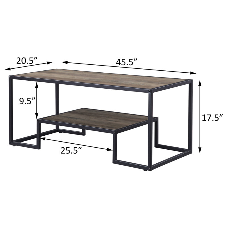 Table basse avec tablette