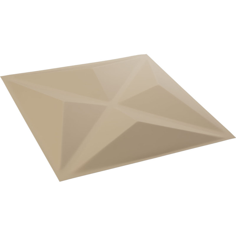 Panneau mural décoratif 3D EnduraWall Kent, Beige fumé satiné UltraCover, 11,8 po x 11,8 po