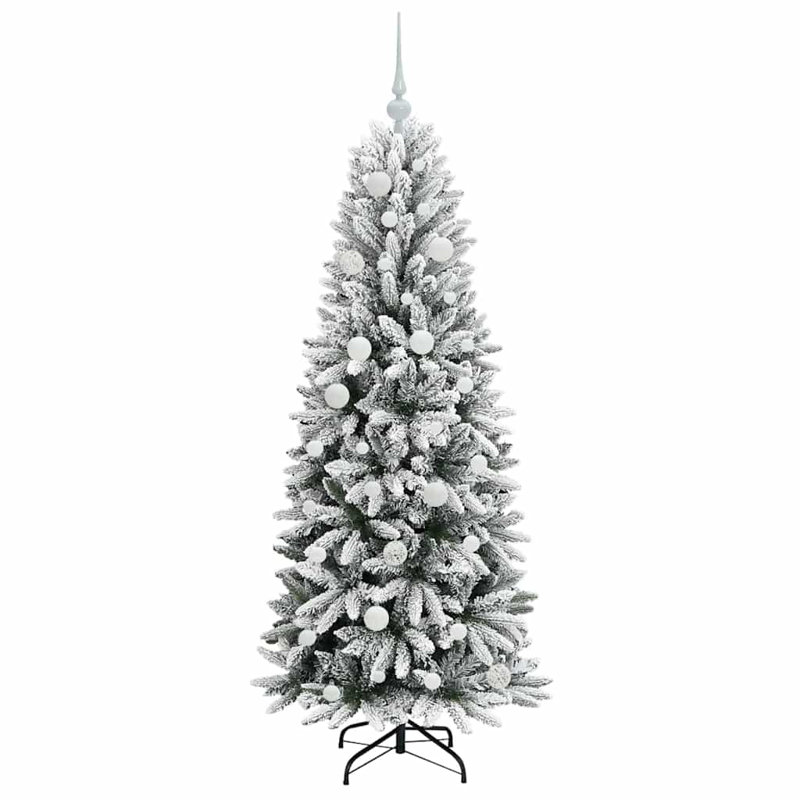Artificial Christmas Tree with 150 LEDs White, 4.92' H, White