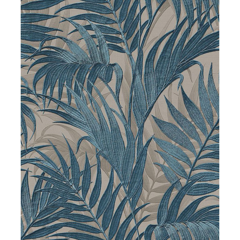 Rouleau de papier peint L 33 pi x l 21 po Stantonville, Gris / bleu