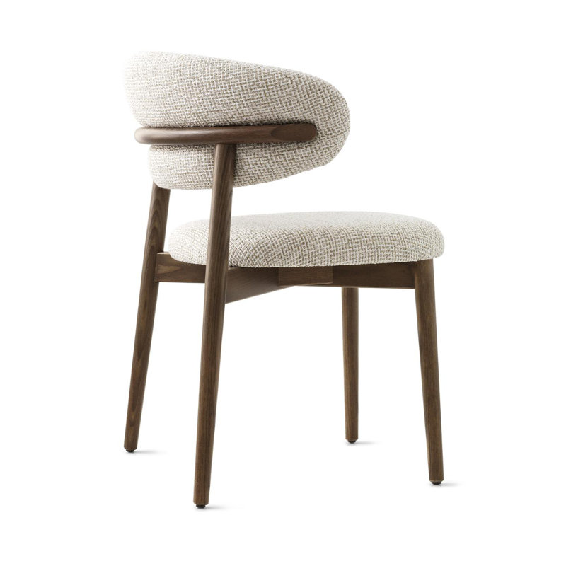 Oleandro Upholstered Chair, Smoke, Bouclé Hemp