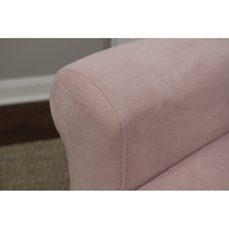 Ronald Upholstered Armchair, Max Pink Blush Microsuede