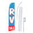 Double Sided 144'' H x 30'' W Polyester Flag Set