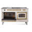 ILVE Nostalgie II Noblesse 60 po à 2 brûleurs, plaque chauffante, plaque de cuisson française-939345269-939345233