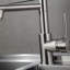 Robinet de cuisine avec douchette extractible en acier inoxydable nickel brossé