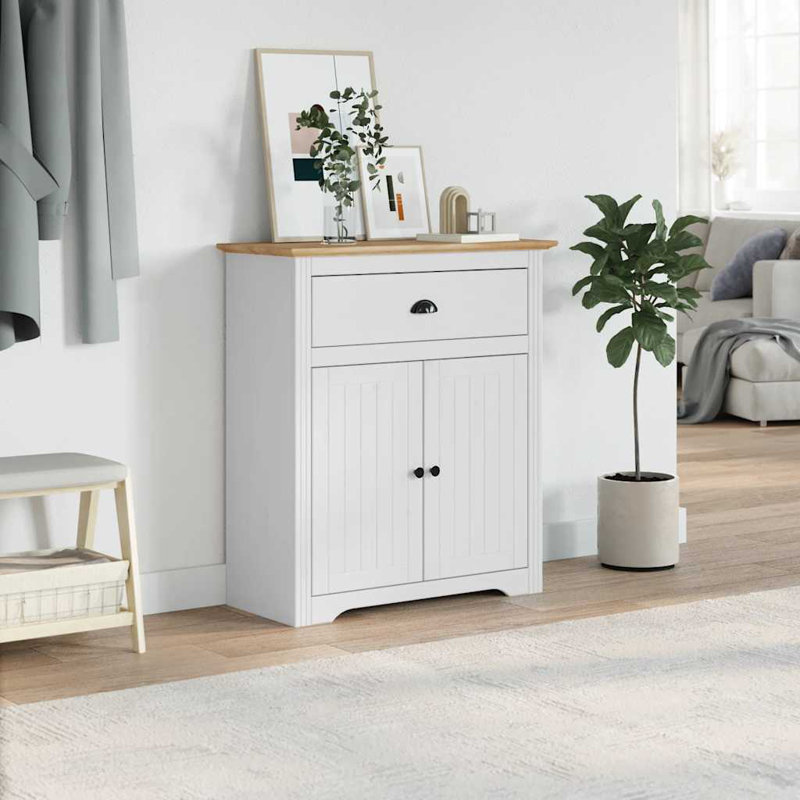 Accent Chest, White/Brown