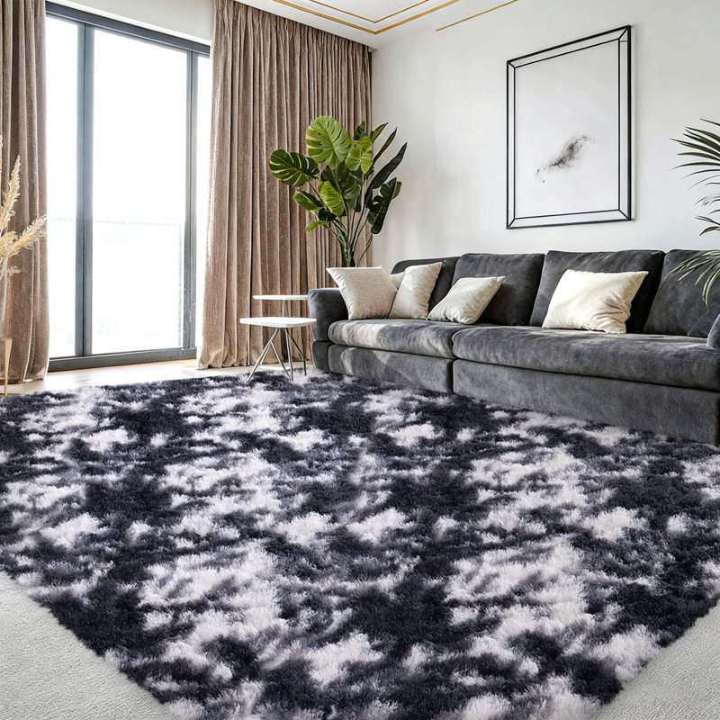 Silk-Cloud Series - Sleek Premium Velvet Area Rug, Ultra-Smooth Touch Silky Microfiber, Non-Slip & Shed-Free Minimalist Shag Rug for Bedroom