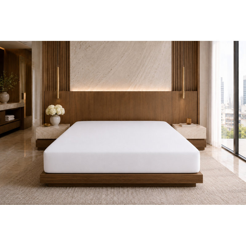 Plain Dye 200 TC Egyptian-Quality Cotton Egyptian Cotton Plain Weave / Muslin Fitted Sheet, White, Super King (6')