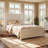 Traditional Pinewood Bed Frame with Decorative Headboard & Footboard, Vintage Town & Country Style, No Box Spring Needed-804118251-804118254