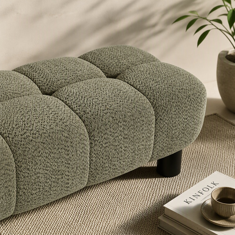 Banc avec repose-pieds 62,6 po, Green