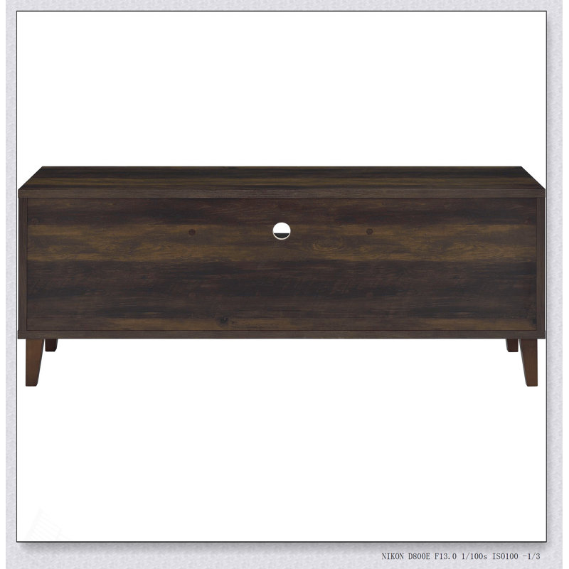 Jenine Dark Pine 2-Door Engineered Wood TV Stand, Stylish and Durable for Modern and Rustic Living Rooms