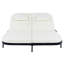 Lit de jour d'extérieur avec dossier à 5 positions, coussins et structure en fer pour patio ou jardin, structure et coussin beige-506455484