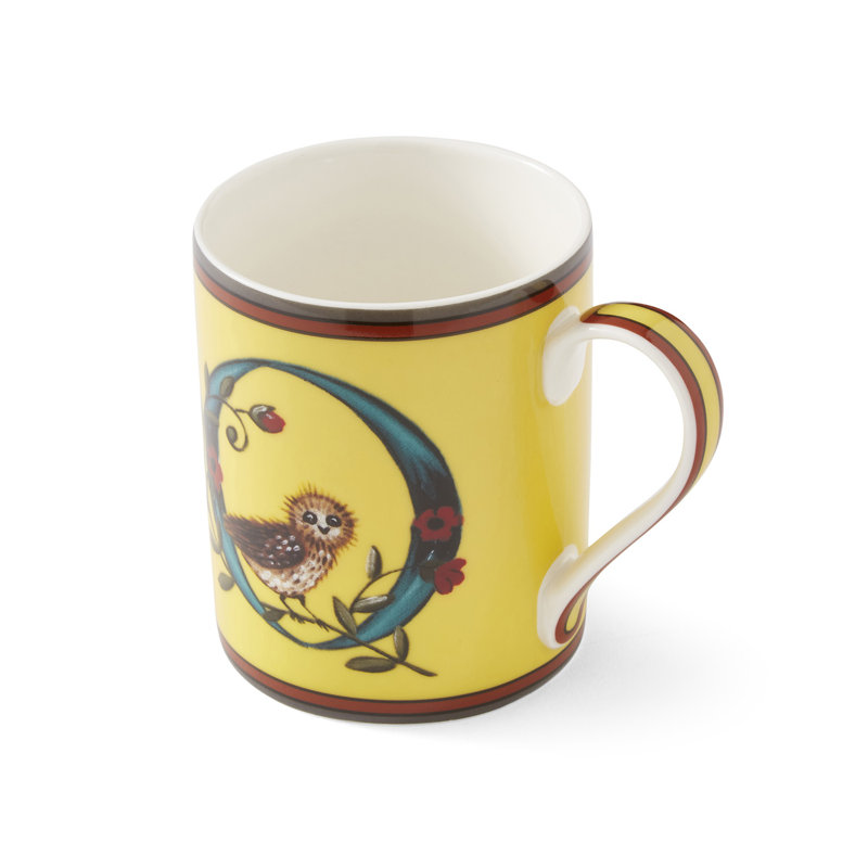Kit Kemp, Alphabet - Mug A-Z, Yellow, O