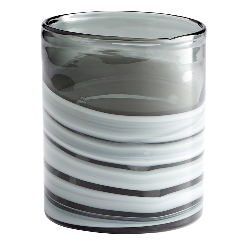 Torrent Glass Table Vase, 7" H x 6" W x 6" D