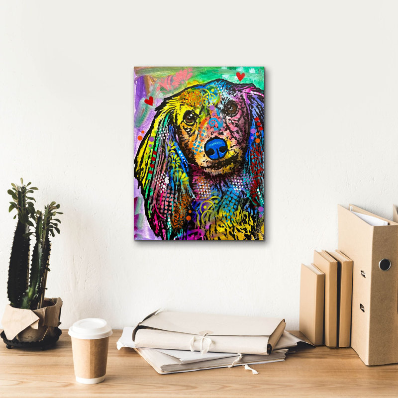 «Smol Fren Big Love» par Dean Russo, art mural sur toile, H 16 po x l 12 po x P 0,75 po