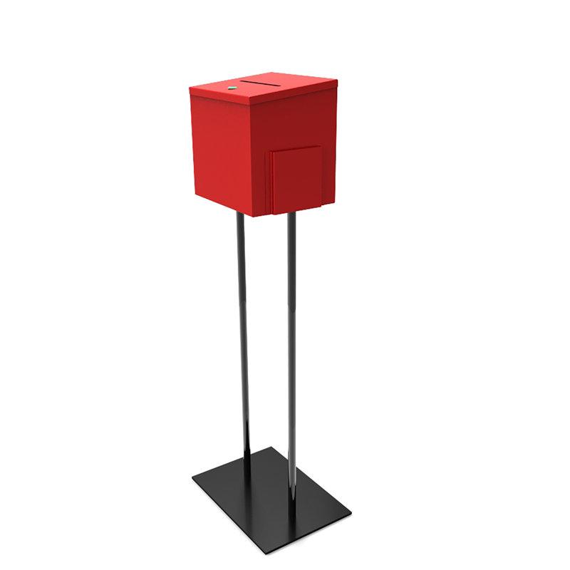 Boîte à idées en métal avec support, Blanc