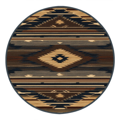 Washable Mesa Lines Southwestern Area Rug