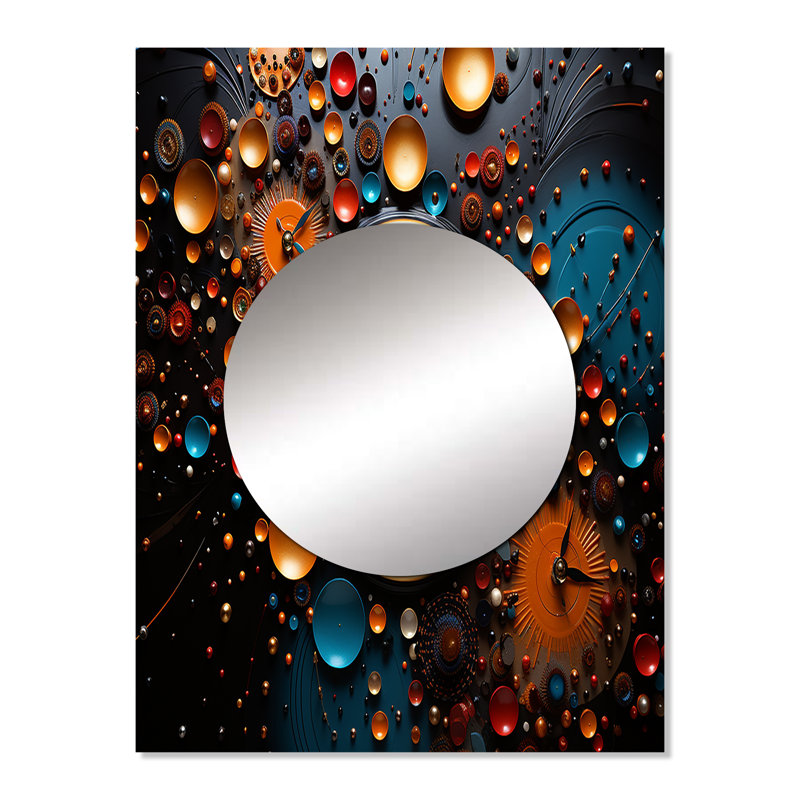 Bowney Watch Moments In Motion - miroir de montres, miroir mural unique Glam, impression d'art en métal, 32 po x 24 po