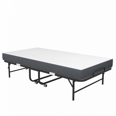 75" X 38" Twin Folding Bed With 3.7" Memory Foam Mattress, Portable Foldable Extra Bed, Rollaway Bed For Guests, And Sturdy Metal Frame