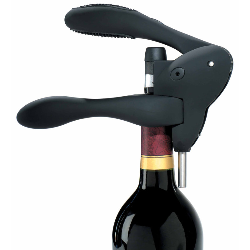 Ouvre-bouteille avec tire-bouchon et coupe-spirale Rabbit Original, Noir