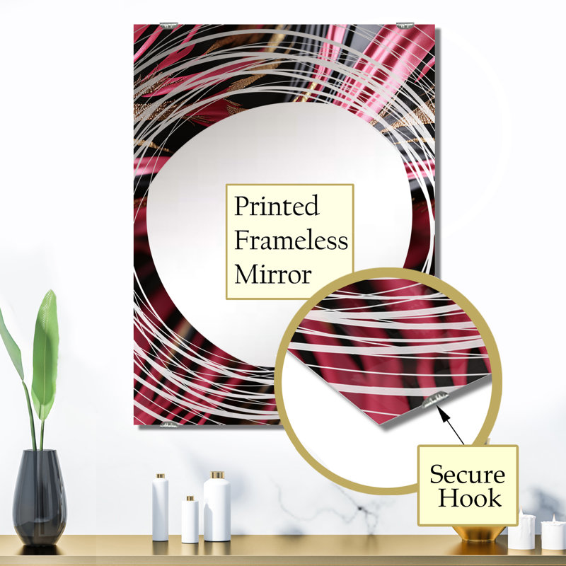 Doliya - Miroir mural décoratif moderne abstrait MIR137349, 32 po x 24 po