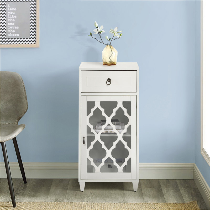 Table d'appoint avec tiroir et porte