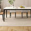 Simple white dining table and chair set-110329952