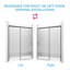 Porte de douche coulissante semi-sans cadre l 56 à 60 po x H 74 po, verre trempé clair de 1/4 po (6 mm), fini mat, largeur réglable - aucune découpe requise