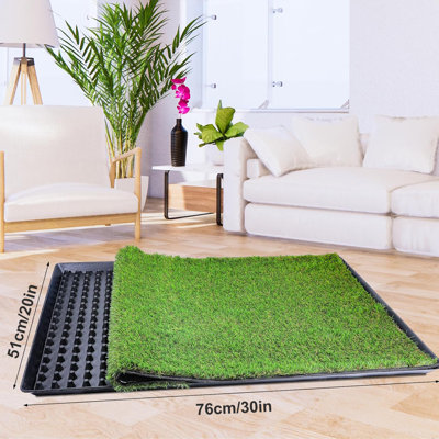 Tapis pour chien avec plateau, pot d'intérieur pour la formation en appartement et en patio, pot pour chien