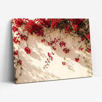 Gallery Wrap，Canvas Wall Art for Living Room, Bedroom, Office or Entryway – Decorative Wall Decor with Red Flowers