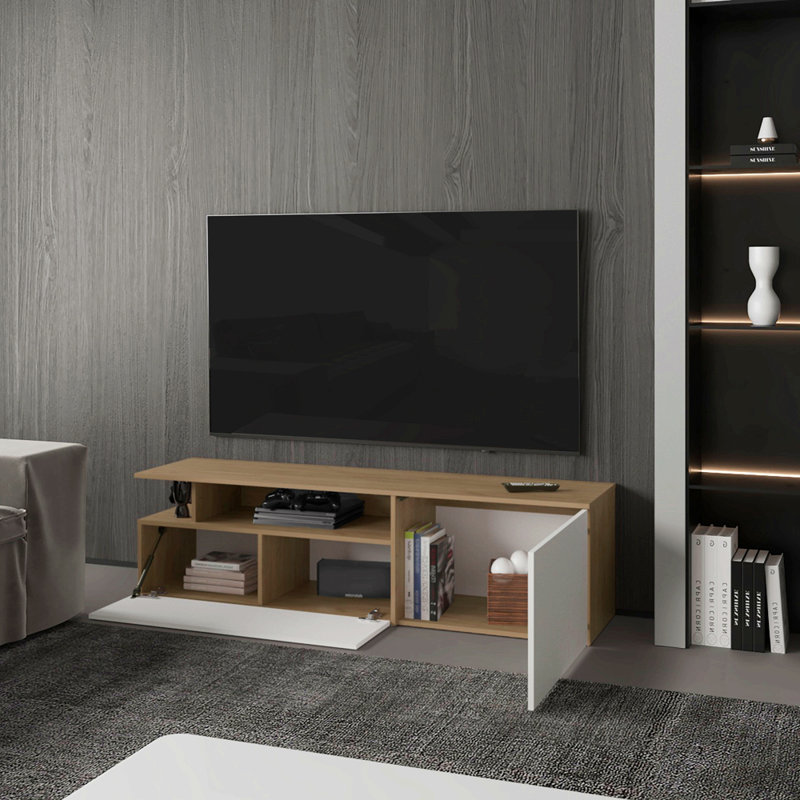 Meuble télé, salon, blanc / lumière