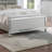 Beautiful Silver Tufted Faux Leather Queen Size Bed W LED Lights 1Pc Panel Bedframe Bedroom