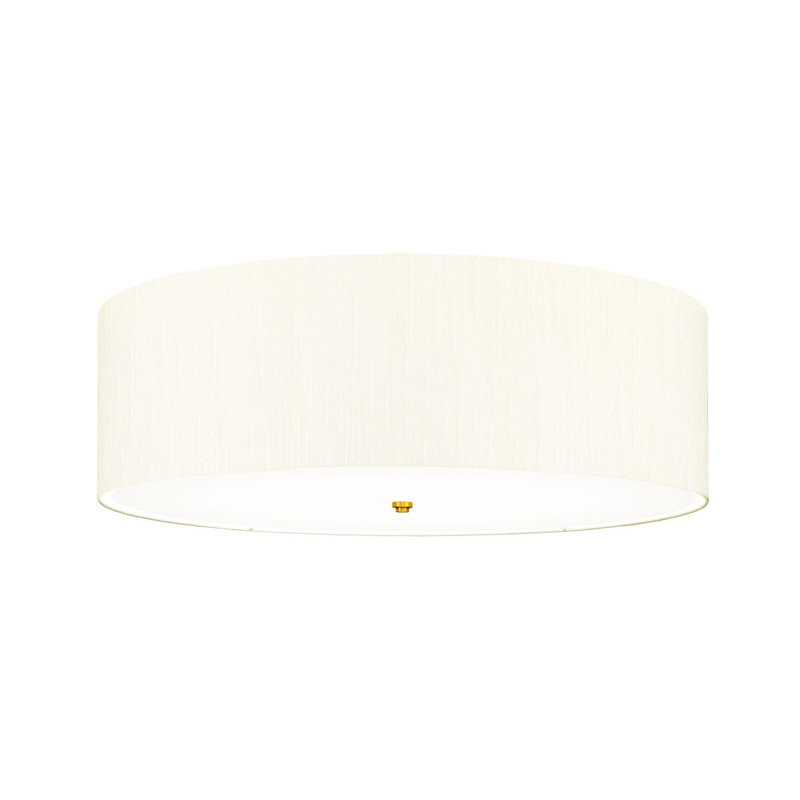 Ausie Fabric Flush Mount, 54cm H x 82cm W x 82cm D, Aged Brass