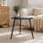 Xander Black Triangular Solid Wood End Table