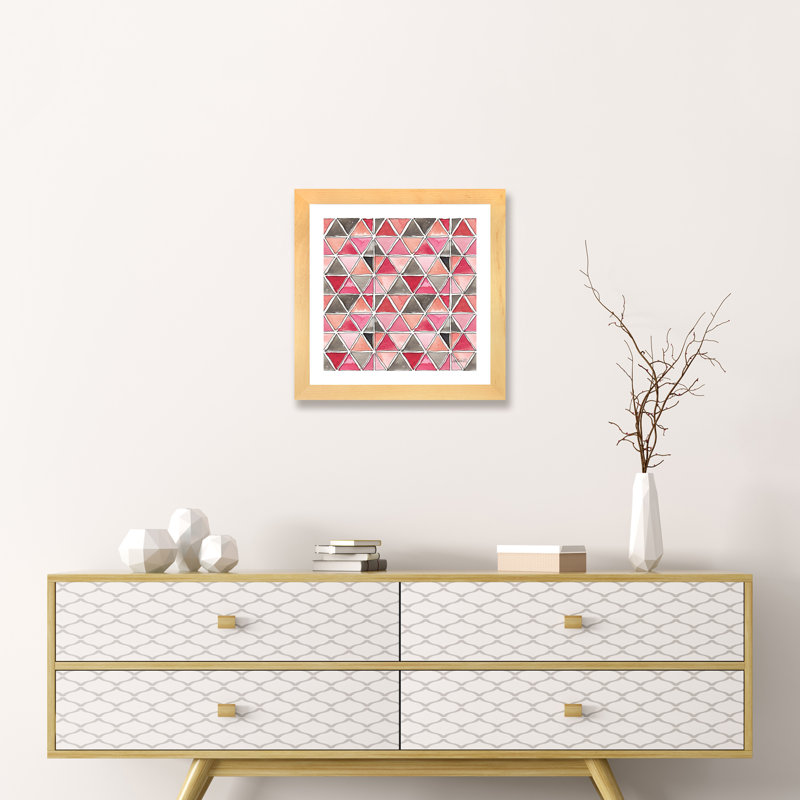 « chic accents pattern », art, H 16 po x l 16 po x P 1 po, Papier encadré naturel