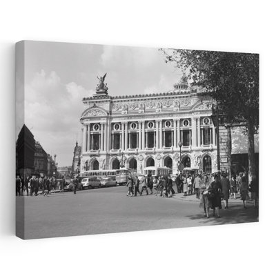 1960S Palais Garnier At Place De L'opera Paris France Classic Retro Vintage Architecture Urban Wall Art