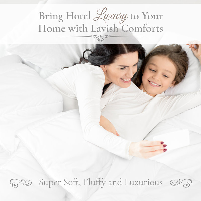 Oversized White Microfiber Queen Duvet Insert