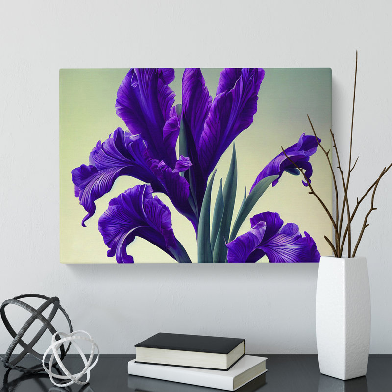 Inspiring Iris Flowers - Wrapped Canvas, 35cm H x 50cm W x 3cm D