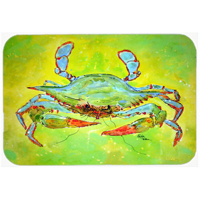 Green/Yellow Crab Glass Cutting Board