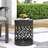 Outdoor Metal Table - Large, Black With Fashionable Modern And Iron Cut Element Chic Decoration-729750237