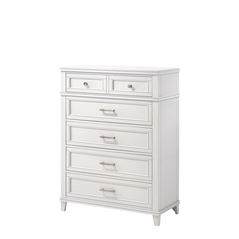 Commode 5 tiroirs, Blanc