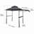 8'X5' BBQ Grill Gazebo Canopy Shelter Tent With Shelf & Awning Double-Tiered Top